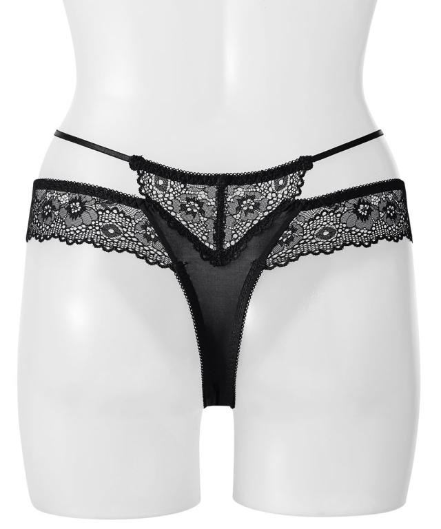 AGENT PROVOCATEUR 綺麗な黒レースTバック♪♪♪ Lacy Thong in Black | By Agent Provocateur Sale