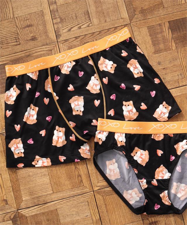 LOVE XOXO メンズ ボクサーショーツ メール便 可 パンツ 男性 お揃い