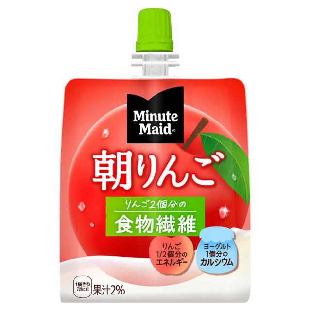 コカ・コーラ ミニッツメイド朝リンゴ 180gパウチ 24本入×2ケース