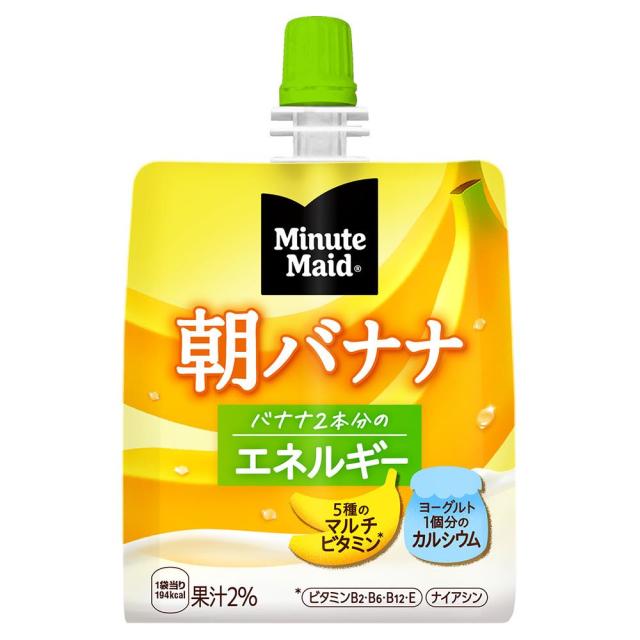 コカ・コーラ ミニッツメイド朝バナナ 180gパウチ 24本入×2ケース