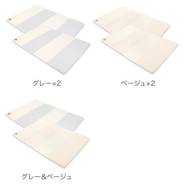 [あす着] プレイマット 2枚セット ベビーマット 赤ちゃん ベビー 折りたたみ 120 160 4cm 厚手 防水 大判 カラズマット お昼寝マット 防音 Caraz カラズ