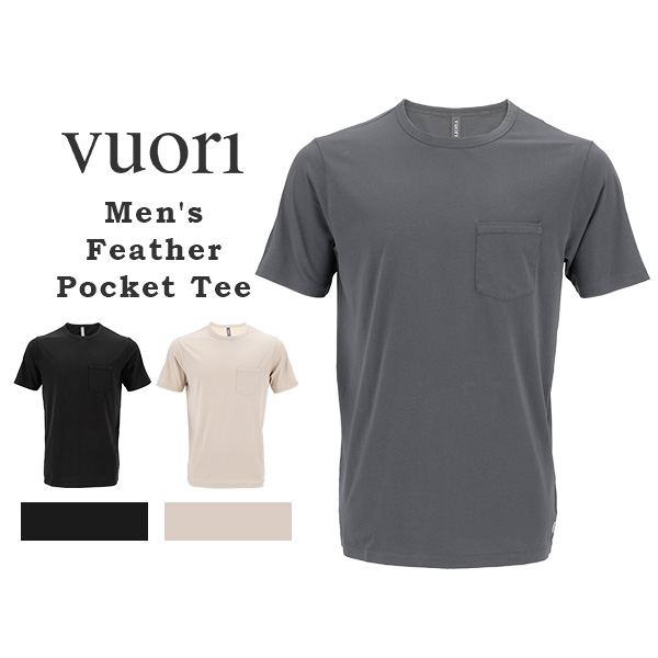 [あす着] ブオリ ヴオリ Vuori ポケット T シャツ ポケT 半袖 メンズ フェザーポケットT V1031 ジム ヨガウェアの通販は 6,599円