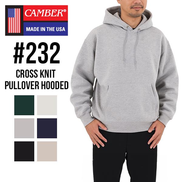 [あす着] キャンバー Camber CROSS KNIT Pullover Hooded クロスニット プルオーバー パーカー フード 12オンス