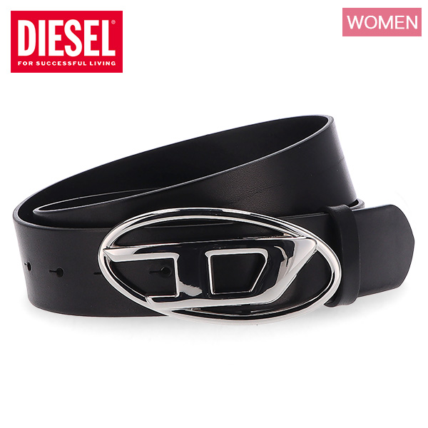 [あす着] ディーゼル DIESEL オーバルD ロゴ ベルト OVAL D LOGO B-1DR W belt レザーベルト レディース ヴィンテージ レザー 本革 革 誕生日 ギフト プレゼント カジュアル ストリート 高級感 ファッション おしゃれ
