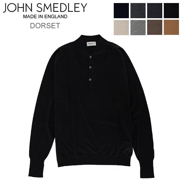 [あす着] ジョンスメドレー John Smedley 長袖 ポロシャツ メンズ ドーセット DORSET トップス ニット 30ゲージ メリノウール セーター 無地 襟付き 男性 ポロネック イギリス製 ウールセーター MEN HERITAGE