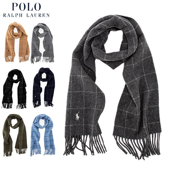 [あす着] ポロ ラルフローレン POLO RALPH LAUREN マフラー ストール リバーシブルウインドウペーン PC0743
