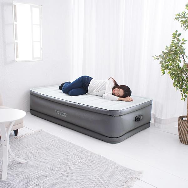インテックス エアーベッド プレムエアー1 電動ポンプ シングル あす着] 【正規販売店】 インテックス Intex エアーベッド シングル