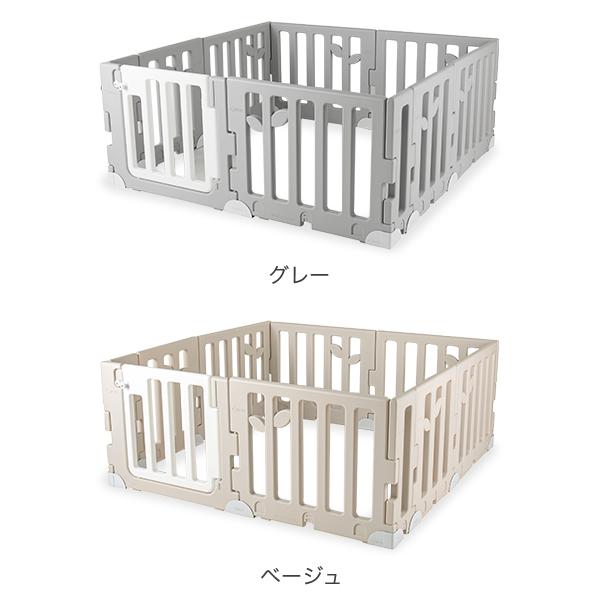 [あす着] カラズ CARAZ ベビーサークル Leaf Baby Room リーフ ベビールーム 120 × 160cm ドアセット ベビーゲート プレイヤード 折りたたみ パネル9枚＋ドア1枚 簡単設置 組み立て簡単 かわいい おしゃれ_1