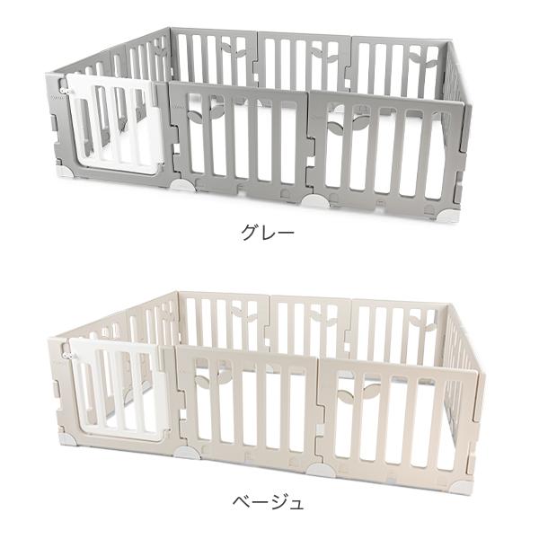 [あす着] カラズ CARAZ ベビーサークル Leaf Baby Room リーフ ベビールーム 200 × 160cm ドアセット ベビーゲート プレイヤード 折りたたみ パネル11枚＋ドア1枚 簡単設置 組み立て簡単 かわいい おしゃれ_1