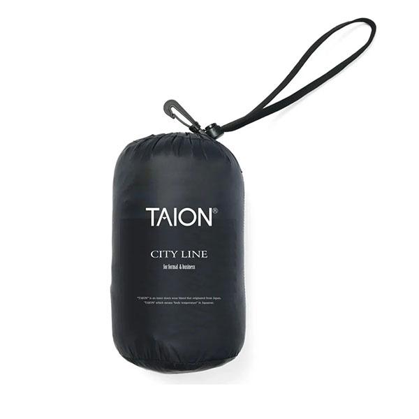 [あす着] タイオン TAION シティ シングル ロングダウンジレ レディース Vネック ダウンベスト インナーダウン_8