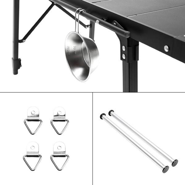 [あす着]マウントスミ Mt.SUMI ヴァーサテーブル グリル ワイドテーブル BBQテーブル 机 コンパクト収納 折りたたみ 組み立て簡単 軽量設計 高さ無段階調整 薪ストーブ対応 キャンプ アウトドア_8