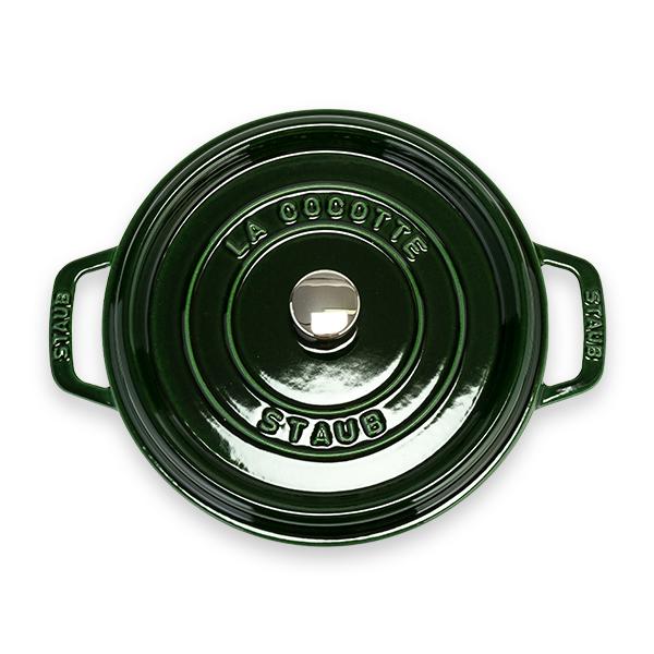 STAUB ストウブ★グリーン 両手鍋 Staub (ストウブ) 両手鍋 ロンド 22 バジルグリーン｜トレファク