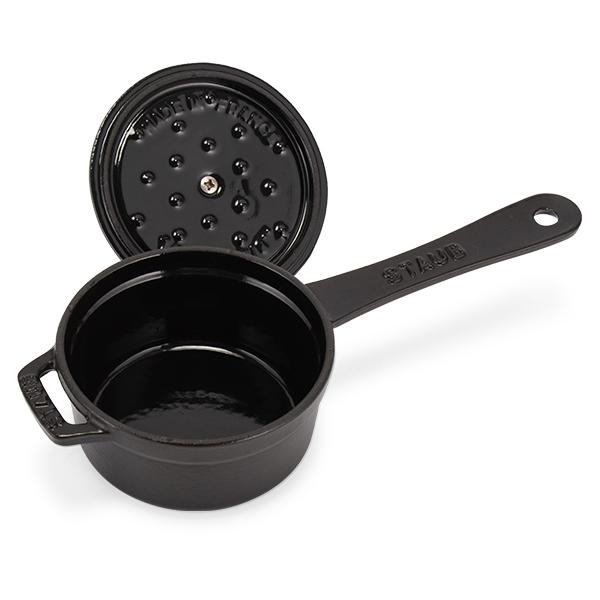 あす着] ストウブ 鍋 Staub スモールソースパン 10cm 片手鍋 ソース STAUB ブラックミルクパン