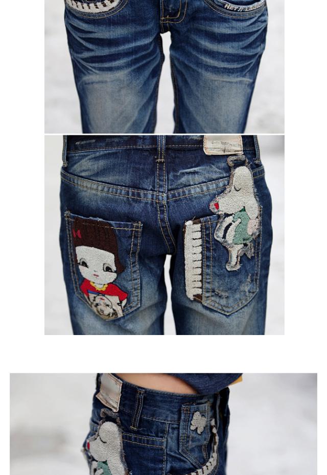 レアモデル！ロリータジーンズ　ミュージックバンド刺繍　デニムパンツ ロリータ ジーンズ LOLITA JEANS デニム ボーイズ ジーンズ 刺繍