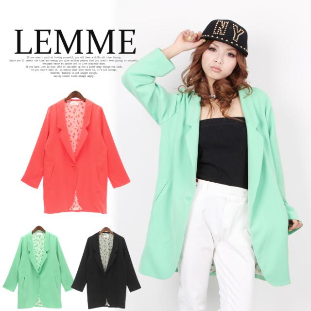 【2013 S/S新作】春カラーデザインロング丈テールジャケットの通販は 5,045円