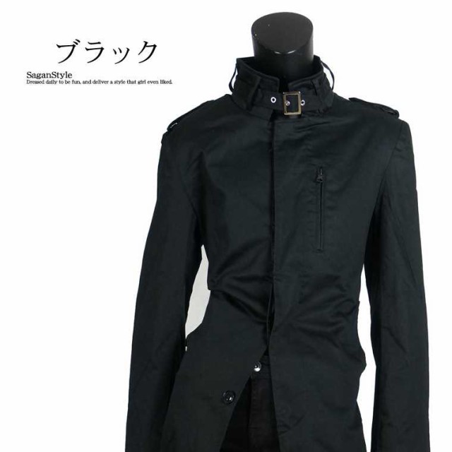 送料無料 メンズ サテンツイル ストレッチツイル スタンドカラー ロング コート 男 かっこいい 服 A0109 01の通販はau Pay マーケット Saganstyle サガンスタイル