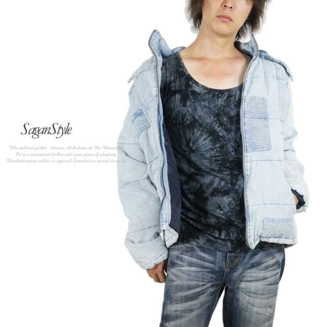 送料無料 メンズ フード着脱 異素材 パッチワーク リメイク風 中綿ブルゾン アウター 男 かっこいい 服 I0109 05の通販はau Pay マーケット Saganstyle サガンスタイル