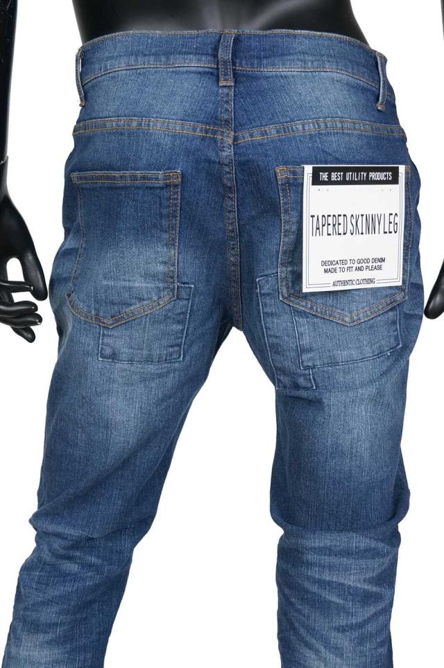 送料無料 メンズ ダメージ加工リペアテイストストレートデニム ジーパン ジーンズ テーパード 男 かっこいい 服 R0113 01の通販はau Pay マーケット Saganstyle サガンスタイル