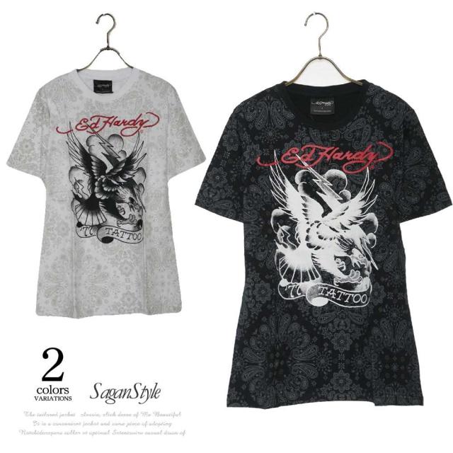 送料無料 Ed Hardy エドハーディー イーグルプリント半袖tシャツ ペイズリー カジュアル 白 ホワイト 黒 ブラック 夏 男 Q0617 08の通販はau Pay マーケット Saganstyle サガンスタイル