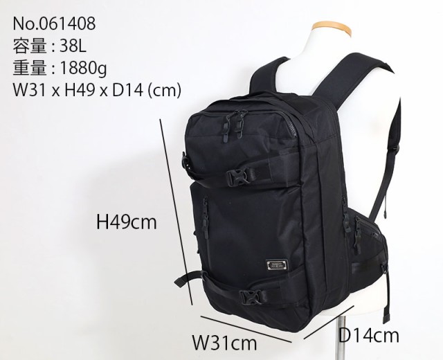 【商品レビューで＋P5％】AS2OV アッソブ CORDURA DOBBY 305D 3WAY BACK PACK M BLACK バックパック リュック デイパック 3WAY ショルダ