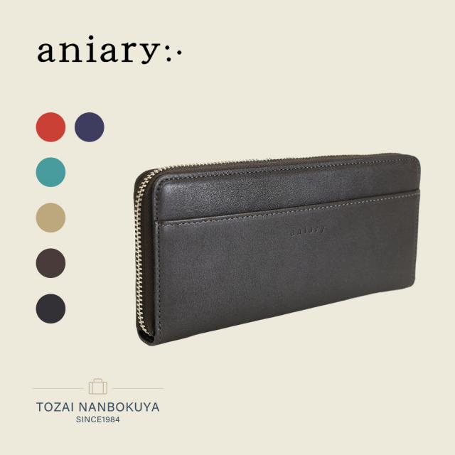 aniary アニアリ ラウンドL 長財布 36-20022 メンズ オールシーズン お出かけ 上質 バッグ 財布 ケース メンズ財布 Artisan Leather 牛革 日本製