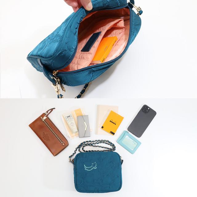 tsumori chisato CARRY ツモリチサトキャリー なみネコししゅう ボストンバッグ 50885 レディース オールシーズン お出かけ バッグ レディースバッグ ポリエステル_12