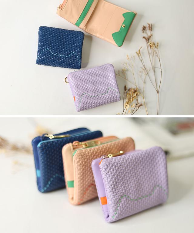 尖んがり10% ツモリチサト tsumori chisato CARRY 折紙入れ 二つ折り紙入れ エンボスメッシュ 紙入れ 57891 可愛らしい 革 さくら色 米国海軍 ラベンダー 猫 猫 刺しゅう tsumori chisato