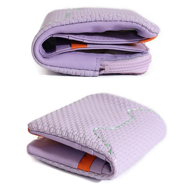 尖んがり10% ツモリチサト tsumori chisato CARRY 折紙入れ 二つ折り紙入れ エンボスメッシュ 紙入れ 57891 可愛らしい 革 さくら色 米国海軍 ラベンダー 猫 猫 刺しゅう tsumori chisato