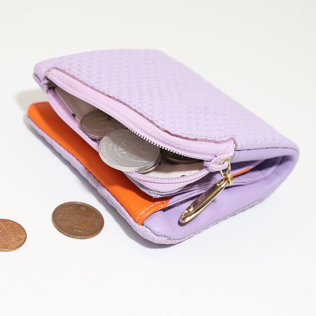 尖んがり10% ツモリチサト tsumori chisato CARRY 折紙入れ 二つ折り紙入れ エンボスメッシュ 紙入れ 57891 可愛らしい 革 さくら色 米国海軍 ラベンダー 猫 猫 刺しゅう tsumori chisato