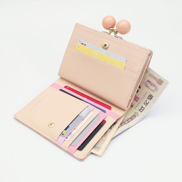 tsumori chisato CARRY ツモリチサトキャリー キラネコストーン 二つ折り財布 がま口 57958 レディース オールシーズン お出かけ バッグ 財布 ケース レディース財布 羊革_7