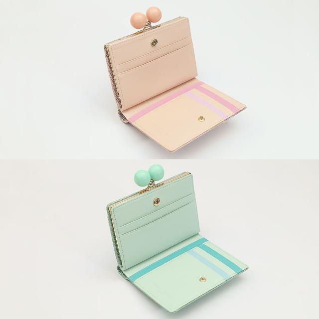 tsumori chisato CARRY ツモリチサトキャリー キラネコストーン 二つ折り財布 がま口 57958 レディース オールシーズン お出かけ バッグ 財布 ケース レディース財布 羊革_10