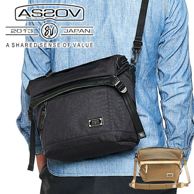 AS2OV アッソブ EXCLUSIVE BALLISTIC NYLON MESSENGER BAG 61327 メッセンジャー ショルダー 肩がけ 斜めがけ シンプル ギフト