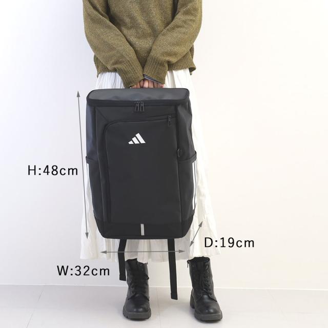 ポイント10％ adidas アディダス リュックサック スクールバッグ スクエア型 ボックス型 68571 大容量 15.6inch B4対応 30L 通学 リュック 通勤 正規品