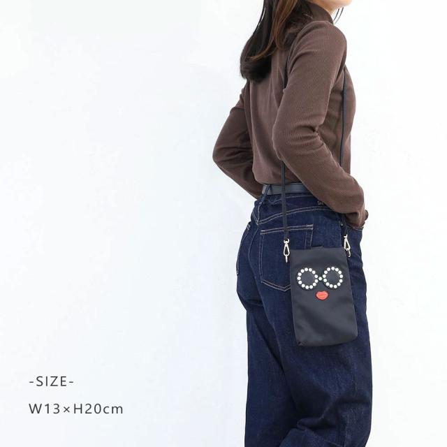 【a-jolie/アジョリー】パールサングラス　ナイロンモバイルポシェット a-jolie ショルダーバッグ バッグ 「a-jolie/アジョリー」パール