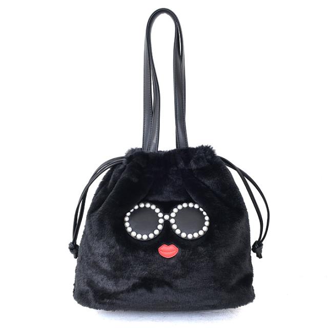 アジョリー ファーバッグ パールサングラス トートバッグ 巾着トート