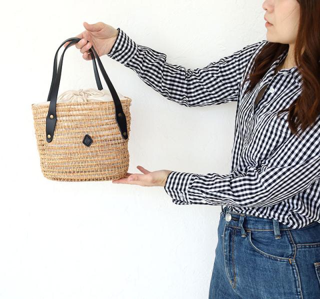 クレドラン かごバッグ CLEDRAN HAND&WORKS PALM FIBER BASKET S ハンドアンドワークス バスケット cl3527 日本製  正規品 クレドラン かごバッグ CLEDRAN HAND&WORKS PALM FIBER BASKET S