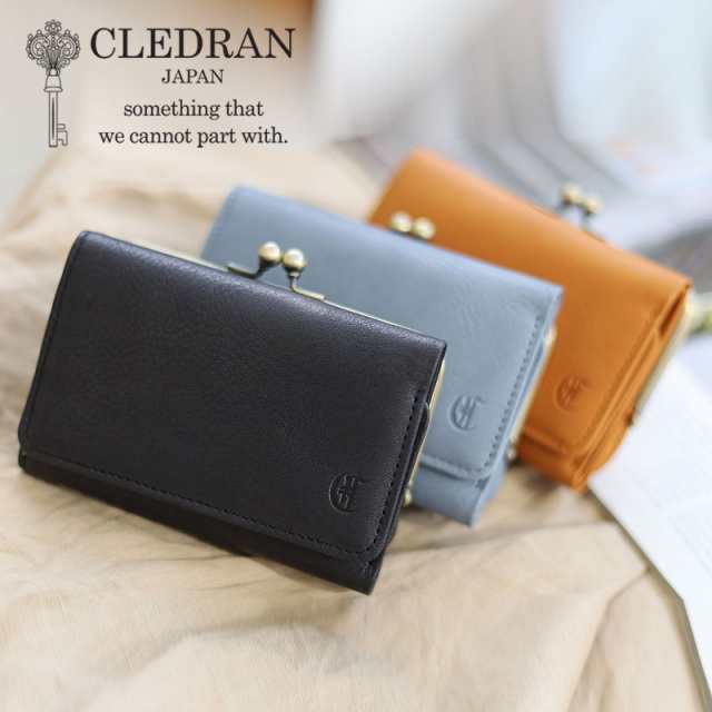 ポイント10倍 クレドラン CLEDRAN TANTE PURSE WALLET がま口三