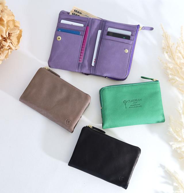 クレドラン CLEDRAN RON WALLET 折財布 cl3686 akz016 ロン ウォレット 日本製 二つ折り財布 レザー 正規品_9