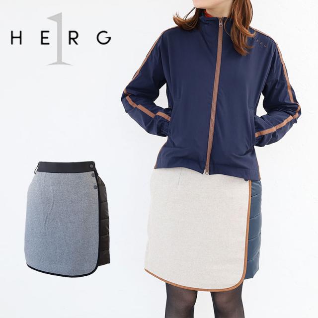 ポイント10% 【10％オフクーポン配布中】 HERG1 ゴルフ エルグワン PADDED TWEED SKIRT スカート ラップスカート 防寒 gw23ai42 ウェア アパレル