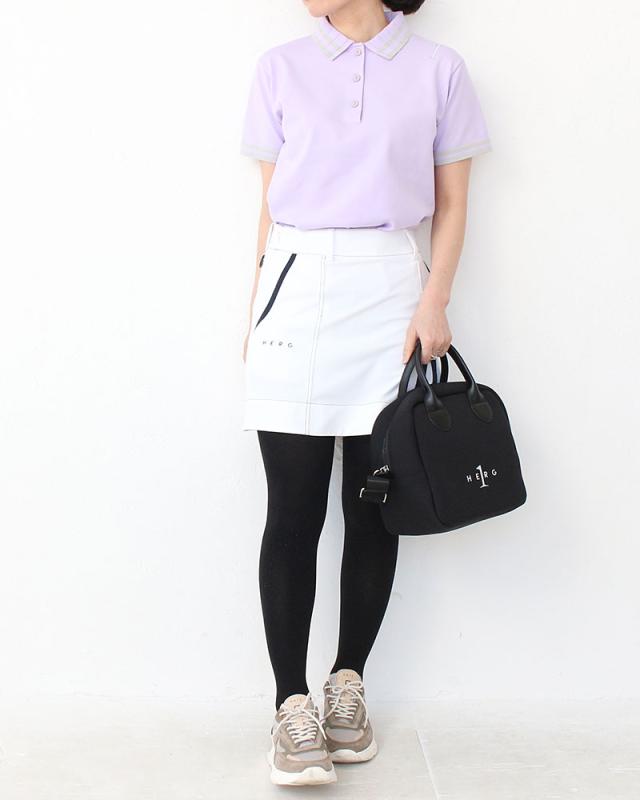 ポイント10% エルグワン HERG1 ゴルフ PLEATED KINIT POLO ポロシャツ