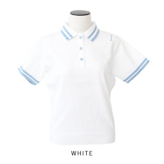 ポイント10% エルグワン HERG1 ゴルフ PLEATED KINIT POLO ポロシャツ