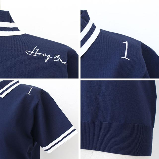 ポイント10% エルグワン HERG1 ゴルフ PLEATED KINIT POLO ポロシャツ