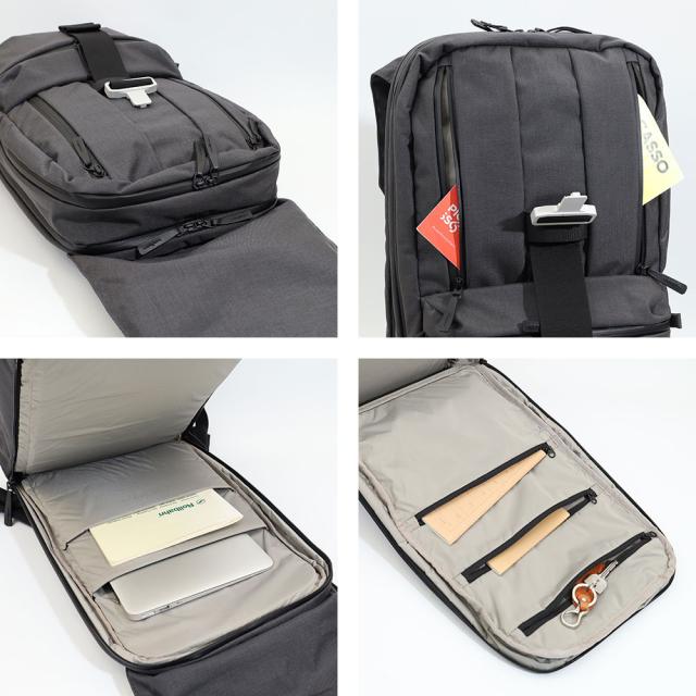 HURU フル H2 CORDURA リュック バックパック h00005 メンズ レディース トラベル 旅行 出張 22L PC収納 A4 2ルーム ビジネス セットアップ可能 ビジネスバッグ_10