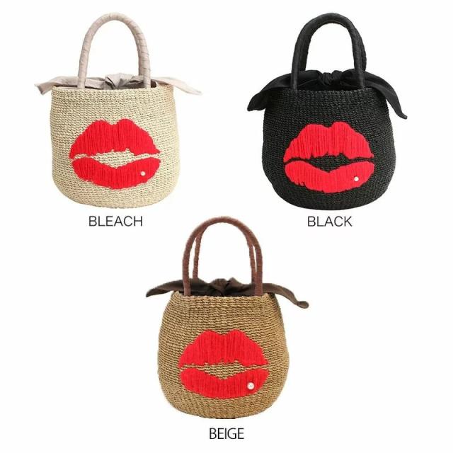 ポイント10% アジョリー かごバッグ かご リップデザインカゴバッグ ハンドバッグ サングラス パール カゴ カゴバッグ a-jolie リップ SI-2004 正規品 ブランド