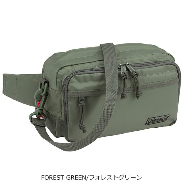 Coleman 収納バッグ 緑色 コールマン ボディバッグ ウエストバッグ ウォーカーポーチ