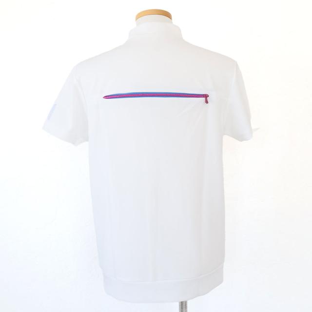 セール 20％オフ ポイント10% IZREEL イズリール ハイネックシャツ ゴルフウェア izr24ss213 ストレッチ バックジップデザイン モックネックシャツ ロゴワッペン akz10_9