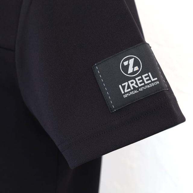 セール 20％オフ ポイント10% IZREEL イズリール ハイネックシャツ ゴルフウェア izr24ss213 ストレッチ バックジップデザイン モックネックシャツ ロゴワッペン akz10_16