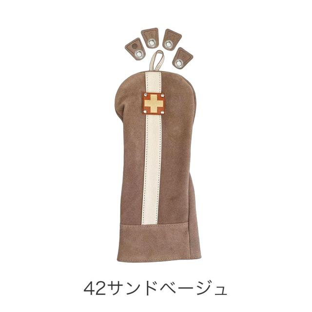 木の庄帆布 キノショウハンプ SUEDE FW CENTER LINE スウェード フェアウェイウッド センターライン ヘッドカバー ゴルフ メンズ レディース 牛革 木の庄帆布 キノショウハンプ SUEDE FW CENTER LINE スウェード