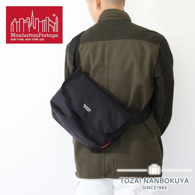 ポイント10倍 マンハッタンポーテージ ショルダーバッグ mp1605jrbpdmgnt 斜めがけ 軽量 シンプル Manhattan Portage Nylon Messenger Bag JR Back Pocket W/ Divider Magnet マグネット開閉 B5 刺繍ロゴ カジュアル メッセンジャーバッグ 正規品の通販は
