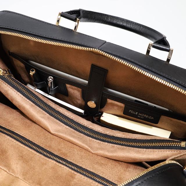 PELLE MORBIDA ペッレモルビダ キャピターノ ビジネスバッグ pmo-ca015-bk メンズ オールシーズン 通勤 標準 上質 大人 自立 バッグ ショルダーバッグ モード A4_5